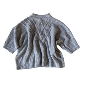 Soft light grey boxy sweater lands end 3x oversized
